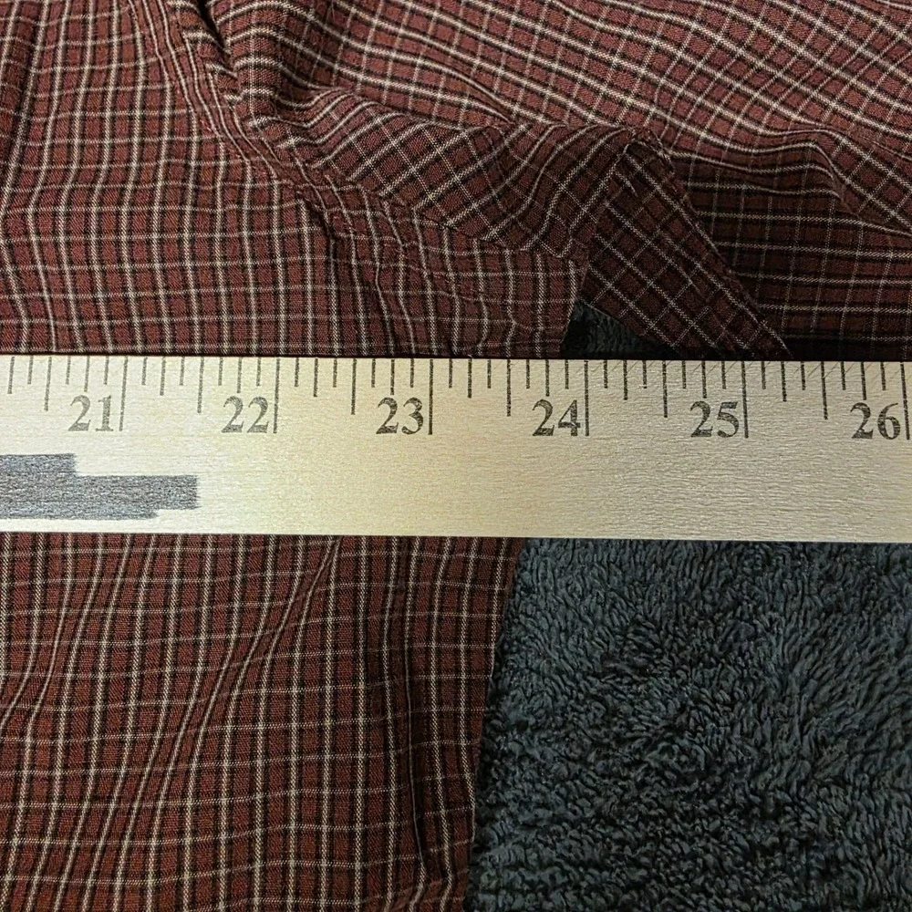 Banana Republic Button Up Shirt Mens L Red Check Preppy Casual Business New